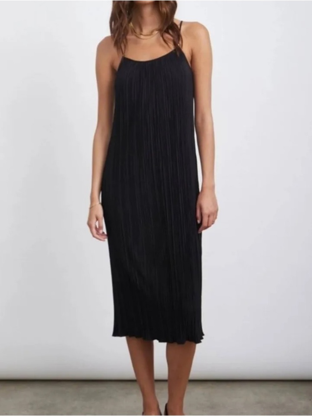 Rails Amy Dress Black with Pearl Straps